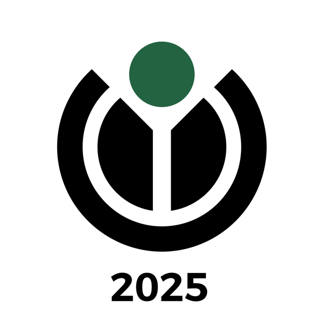 Wikimedia Hackathon logo with '2025' text below